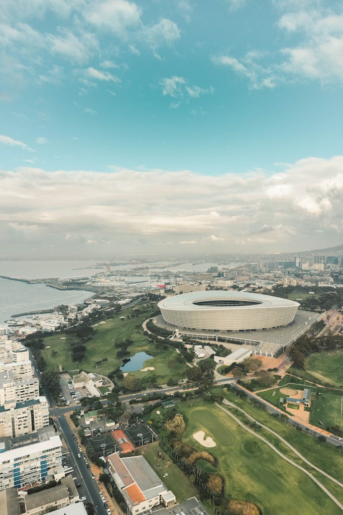 Aerial Shot of Cape Town in South Africa